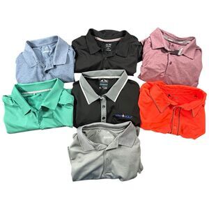 Adidas Golf Polo Men’s XL LOT OF 7 Climacool Short Sleeve Performance EUC